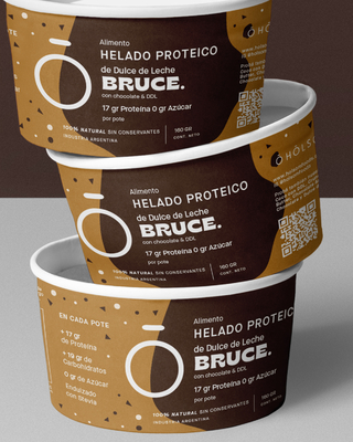 Helado Proteico de Dulce de Leche Bruce x160gr