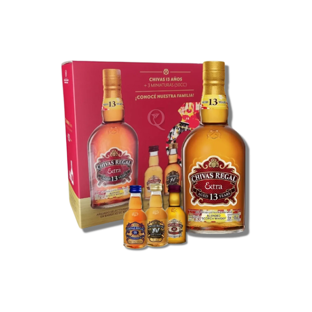 Chivas Extra 13 YO 750 y 3 Miniaturas