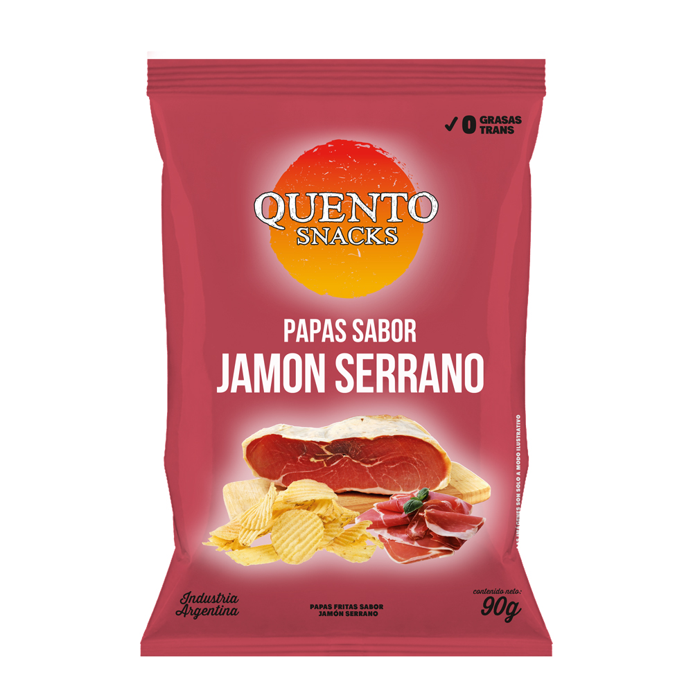 Papas Jamon Serrano Quento 9 x 90