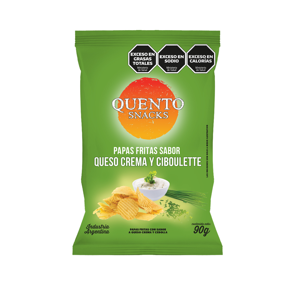 Papas Queso Crema y Ciboulette Quento 9 x 90